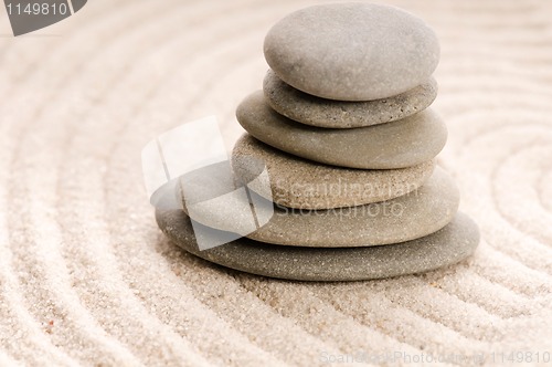 Image of Zen. Stone and sand 