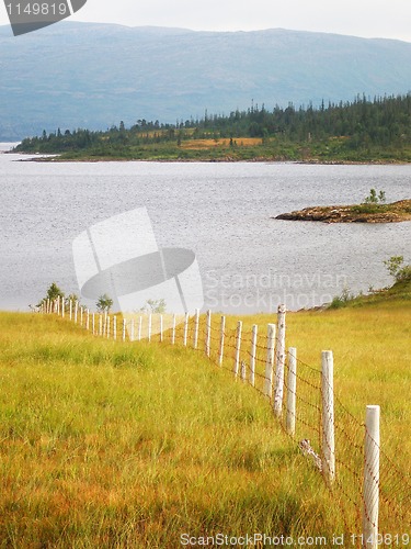 Image of Mountain grass and fence