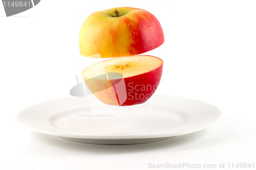 Image of Hovering Sliced Apple