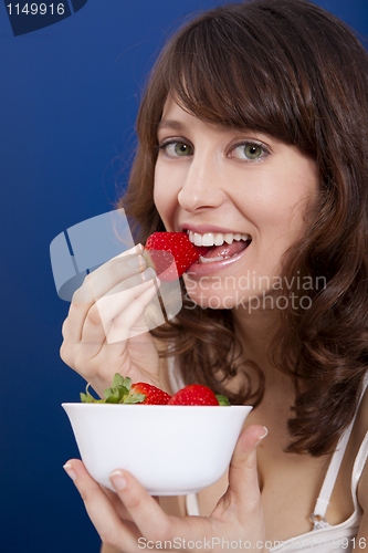 Image of Eating strawberries