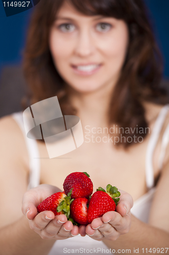 Image of Eating strawberries