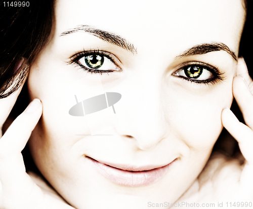 Image of Woman with green eyes