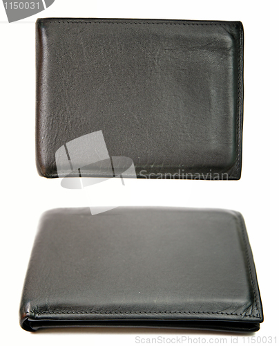 Image of Black leather wallet 