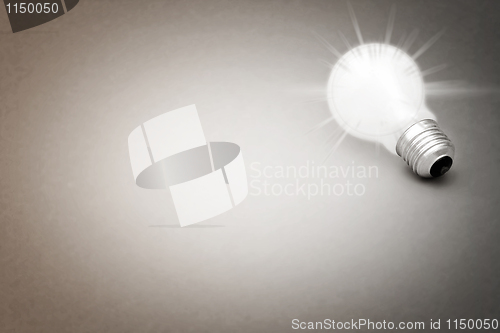 Image of Background with lit lightbulb