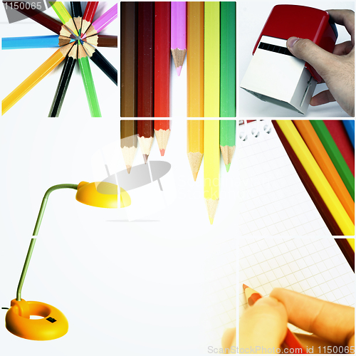 Image of Colorful office collage.