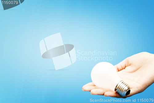 Image of Background with lit lightbulb