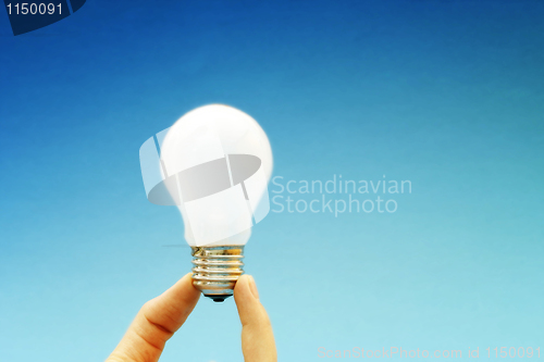 Image of Background with lit lightbulb