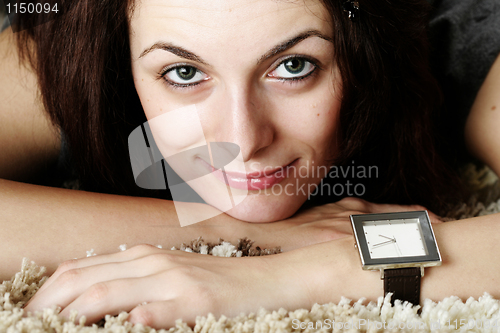 Image of Woman with green eyes