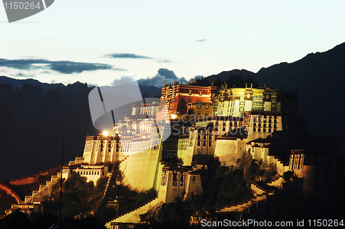 Image of Night scenes of Potala Palace