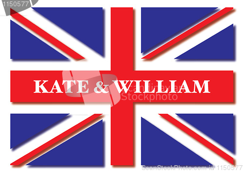 Image of Royal wedding flag