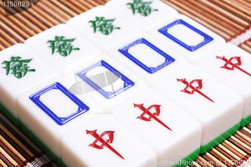 Image of Mahjong, very popular game in China 