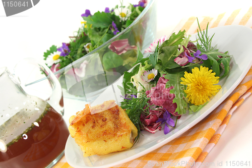 Image of Wild herb salad with goat cheese