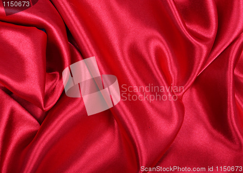 Image of Smooth elegant red silk as background 