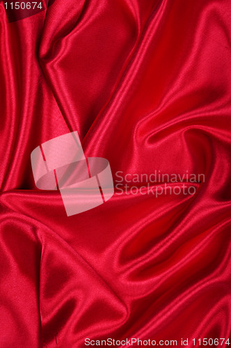 Image of Smooth elegant red silk as background 