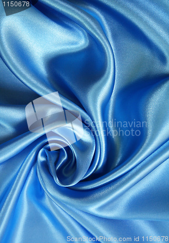 Image of Smooth elegant dark blue silk