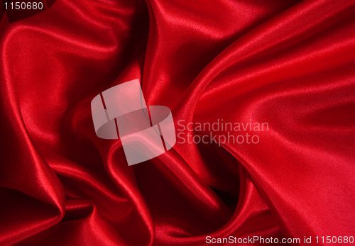 Image of Smooth elegant red silk