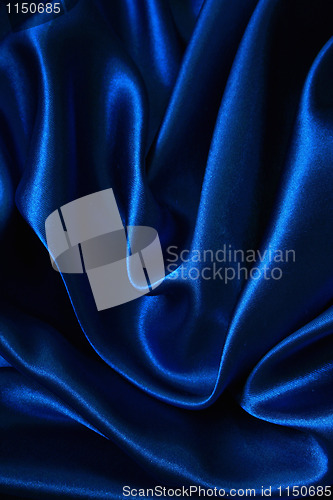 Image of Smooth elegant blue silk 