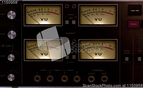 Image of vu meter input output