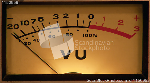 Image of VU Meter illuminated
