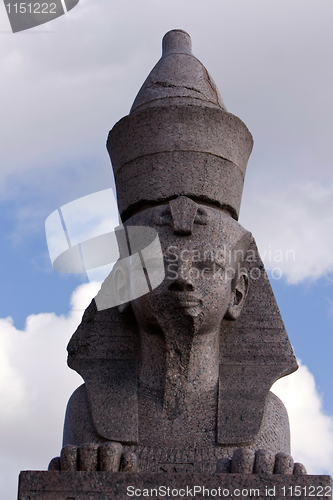 Image of The stone sculpture of the sphinx