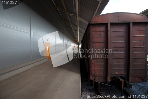 Image of A railway freight wagon