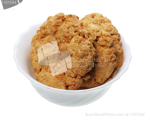Image of Cookies on a plate, isolated