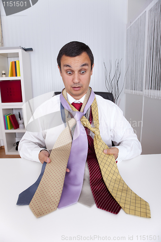 Image of Choosing the best necktie for a working day
