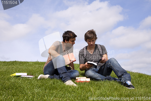 Image of Studing in outdoor