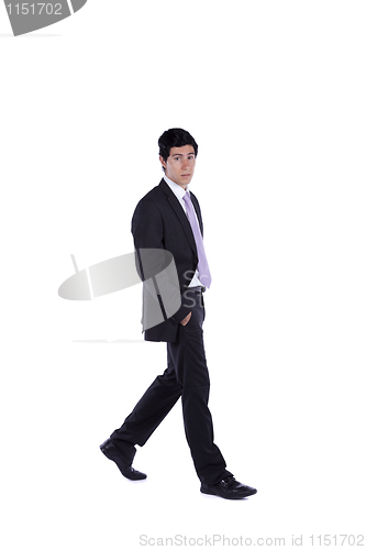 Image of Businessman walking