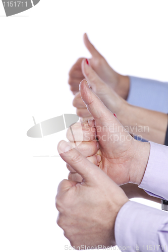 Image of Group of people with thumbs up