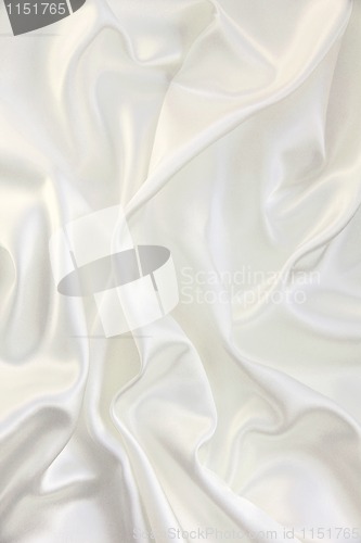 Image of Smooth elegant white silk as background 