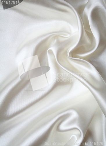 Image of Smooth elegant white silk as background 