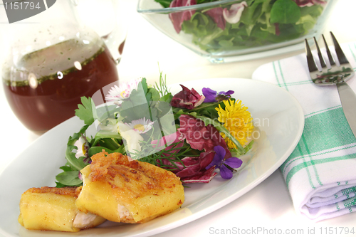 Image of Wild herb salad with goat cheese