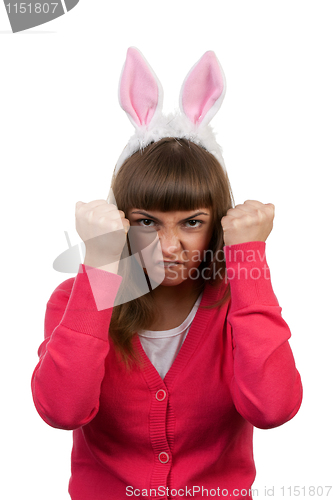 Image of girl with rabbit ears
