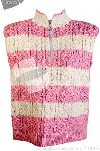 Image of striped pattern knitted sweater