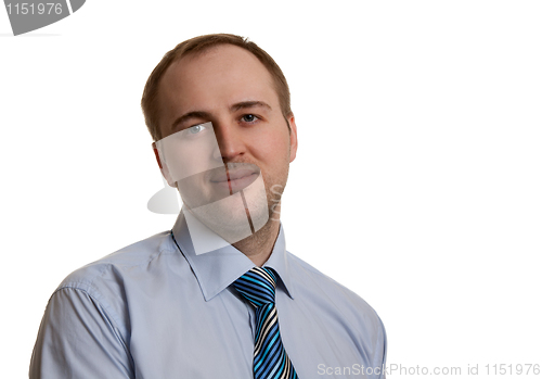 Image of portrait of an unshaven businessman