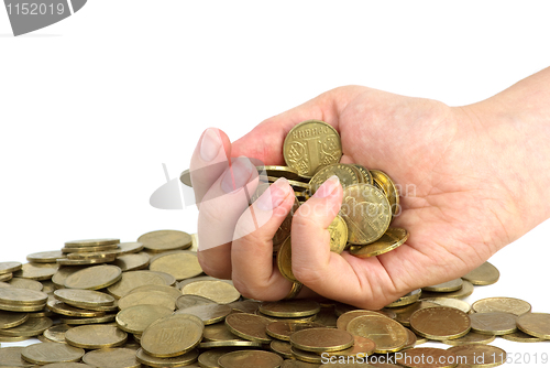 Image of Hand full of coins