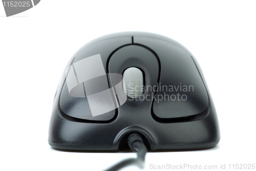 Image of Modern black wired optical mouse