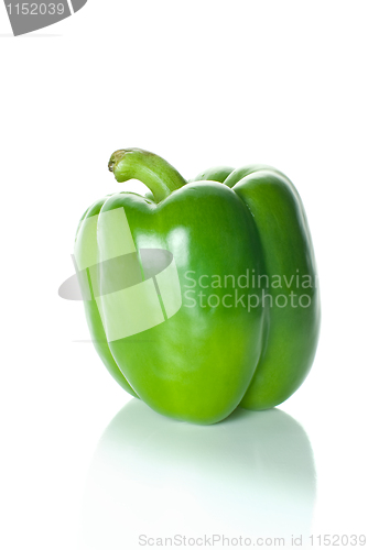 Image of Single green sweet pepper 