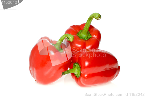 Image of Three sweet peppers