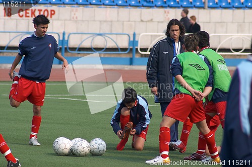 Image of Warming-up before match