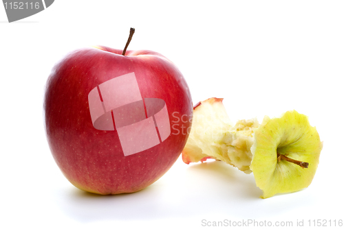 Image of Whole apple and core