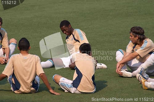 Image of Warming-up before match