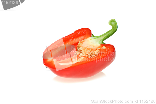Image of Half of red sweet pepper