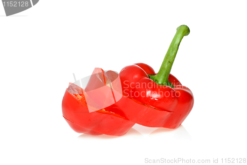 Image of Sliced red sweet pepper