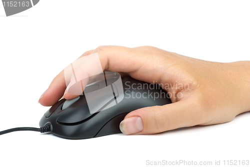 Image of Computer mouse in hand. 