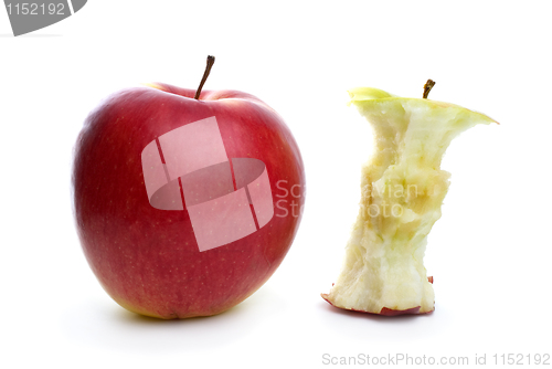 Image of Whole apple and core