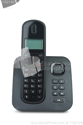 Image of Black cordless phone