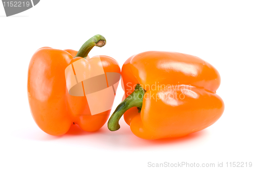 Image of Pair of orange bell peppers