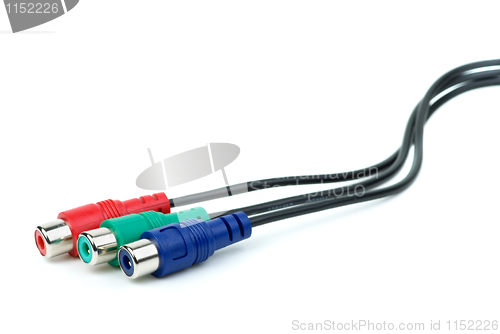 Image of RGB (or component) video cable with RCA coonectors